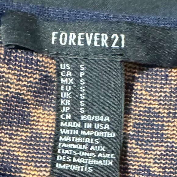 Forever 21- cute women's navy sweater with orange hearts-S-new - Picture 2 of 2
